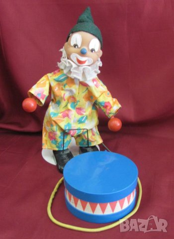 70-те Детска Играчка Клоун механизирана, снимка 4 - Антикварни и старинни предмети - 37030686