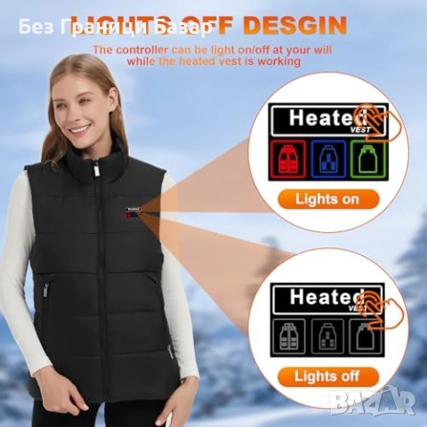 Нов Елек с USB отопление 15 зони, 3 нива, без батерия, унисекс М размер, снимка 5 - Други - 51761629