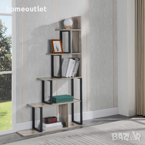 ПРОМОЦИЯ Ъглова етажерка с L-образен дизайн TSJ-21406-IG, снимка 5 - Етажерки - 52720438