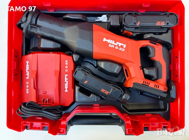 Hilti SR 6-22 AVR Nuron - Безчетков саблен трион 22V 4.0Ah 2024г неразличим от нов!, снимка 2 - Триони и циркуляри - 53194482
