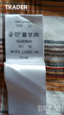 Мъжка риза  CAMEL  ACTIVE размер XL 30% лен 70% памук, снимка 15 - Ризи - 38186256