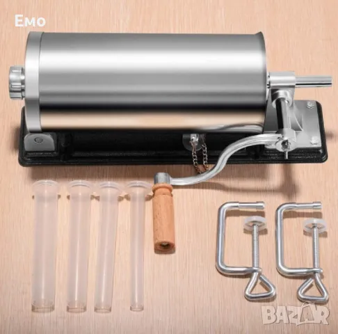 Ръчна машина за пълнене на колбаси, неръждаема стомана, капацитет 4 кг., снимка 5 - Други - 48464432