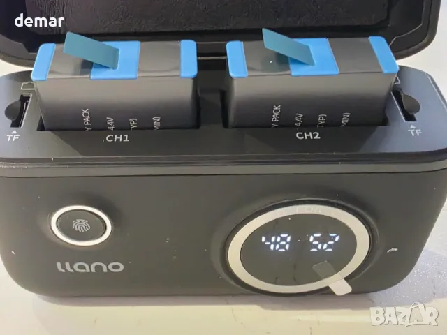 Батерия llano 2 броя 1730mAh за GoPro HERO 12/11/10/9 и 18W бързо двойно зарядно, снимка 8 - Батерии, зарядни - 50188851