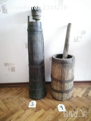 Стари дървени съдове, буталки за мляко и чутури-чукала за продукти. , снимка 5 - Антикварни и старинни предмети - 52319829