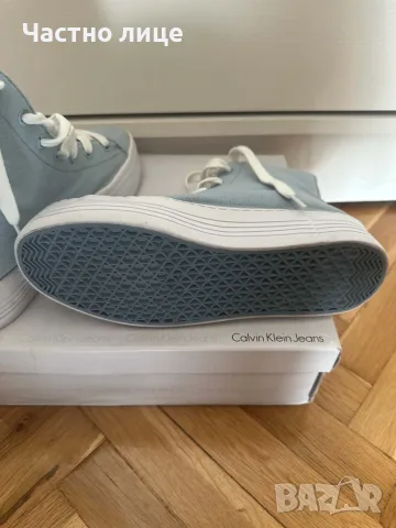 Крайна цена! 32 евро!Топ Цена! Високи текстилни кецове Calvin Klein Jeans , снимка 3 - Кецове - 56516775