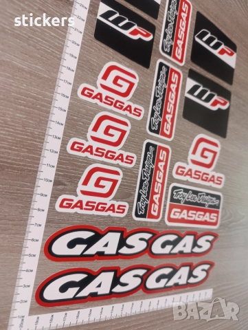 Стикери Гас Гас 14 бр. Gas Gas Stickers - лист А4, снимка 5 - Аксесоари и консумативи - 51433307