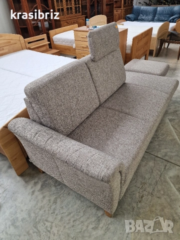 Диван с Табуретка -внос от Германия! , снимка 2 - Дивани и мека мебел - 54365927