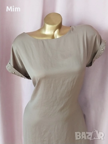 AMORGO L Италианска свободна рокля в кафяво , снимка 5 - Рокли - 53881712