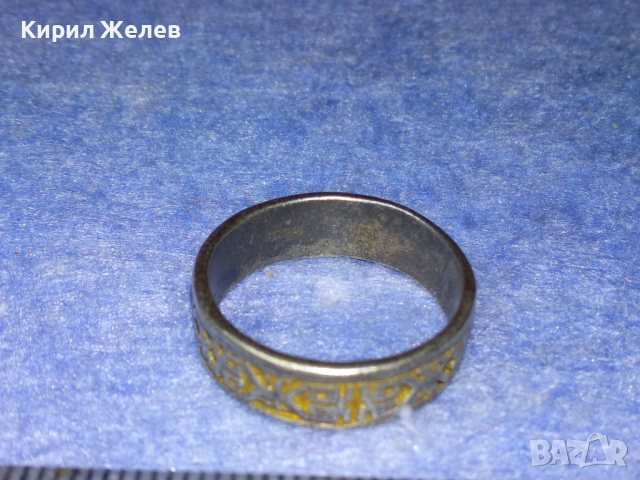 СТИЛНО ОРНАМЕНТИРАН СРЕБЪРЕН ПРЪСТЕН ОКСИДИРАНО СРЕБРО S925 АРТ ХАЛКА РЪЧНА ИЗРАБОТКА 43799, снимка 6 - Пръстени - 44722760
