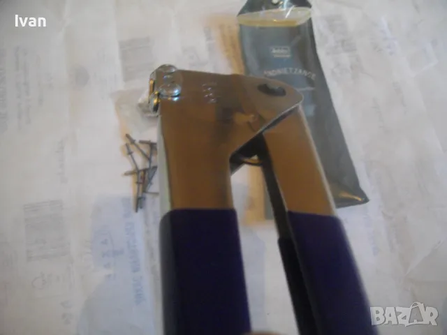 НОВА НЕМСКА СТАРО КАЧЕСТВО РЪЧНА НИТАЧКА ЗА ПОП-НИТОВЕ ДО 3,5мм В КАЛЪФ HOBBY №2, снимка 12 - Други инструменти - 48593222