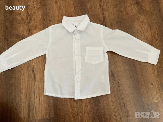 Бяла риза за момче 18-24 м 