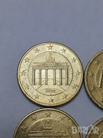  50 евро-цента Германия-2002 г. A,D,F,G,J, снимка 2 - Нумизматика и бонистика - 50435781