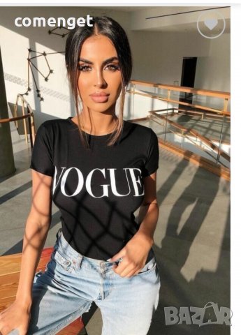 NEW! Дамски тениски с VOGUE FASHION принт! Поръчай С Твоя идея!, снимка 2 - Тениски - 37514236