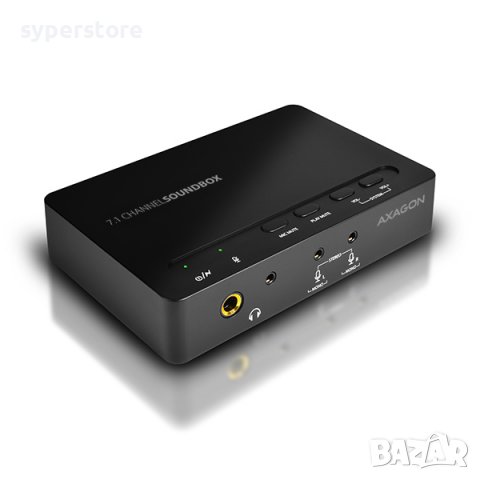 Звукова карта на USB Axagon ADA-71 - Пълноценен съраунд звук Sound Box external 7.1-channel, снимка 9 - Други - 36816464