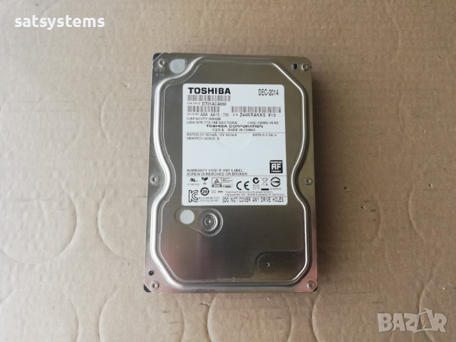 Хард диск Toshiba DT01ACA050 500GB SATA 6.0Gb/s, снимка 2 - Твърди дискове - 44913328