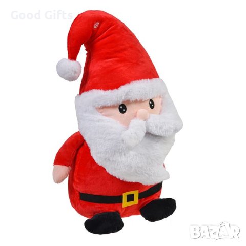 Коледен плюшен Дядо Коледа със звук, 55см, снимка 2 - Плюшени играчки - 42788732
