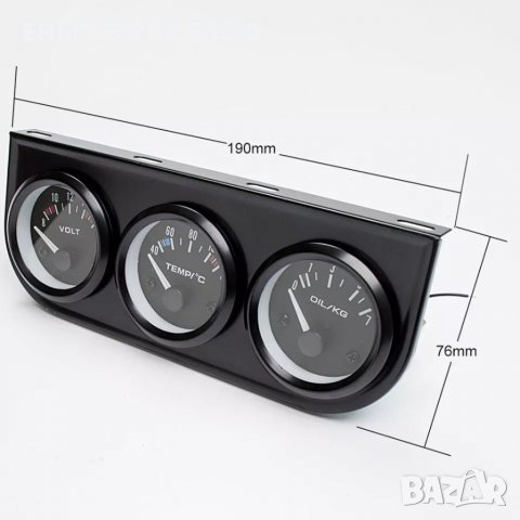 Измервателни уреди комплект 3бр тип VDO температура налягане масло, снимка 5 - Аксесоари и консумативи - 36664388