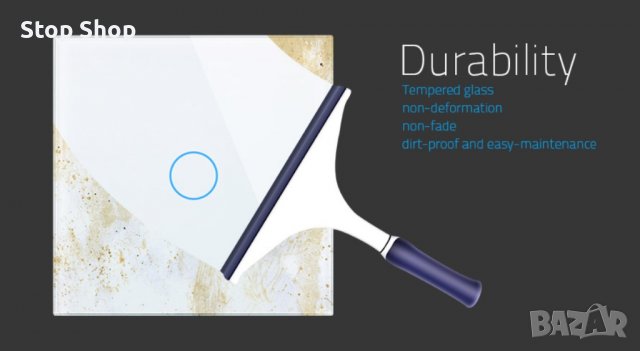 Touch Switch превключвател стъкло бял цвят , снимка 2 - Ключове, контакти, щепсели - 37364572