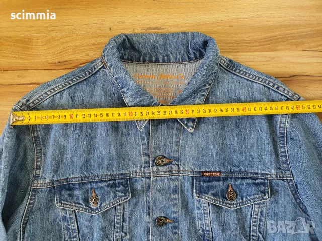 Винтидж дънково яке Carrera Jeans & Co. XL 100% памук синьо яке, снимка 8 - Якета - 55798158