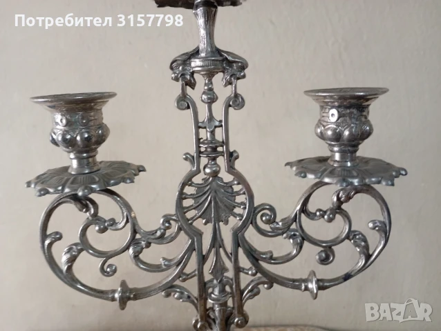 Бароков свещник, снимка 2 - Други ценни предмети - 50565000