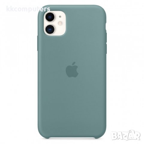 Силиконов кейс Silicone Case за Apple, За iPhone 11 (6.1), Масленозелен, снимка 1 - Калъфи, кейсове - 37814933