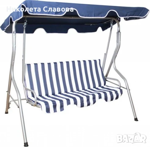 Триместна градинска люлка – комфорт и стил за двора 🌿🪑, снимка 1