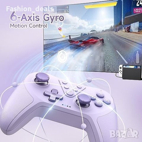 Нов Bluetooth безжичен контролер джойстик за конзола Nintendo Switch Подарък геймър игри, снимка 6 - Аксесоари - 42395306