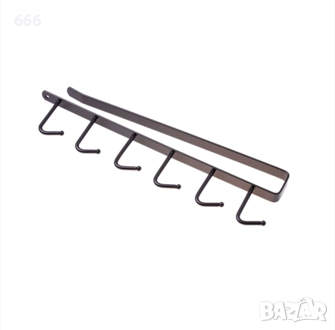 Метална поставка с кукички Tanie Kupowanie, За под шкаф, 27 см, снимка 3 - Декорация за дома - 52879498