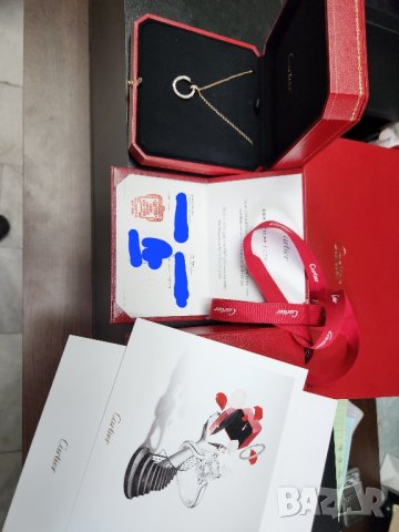 Колие  ОРИГИНАЛ Cartier just in clou  36 диаманта, снимка 5 - Колиета, медальони, синджири - 40739774