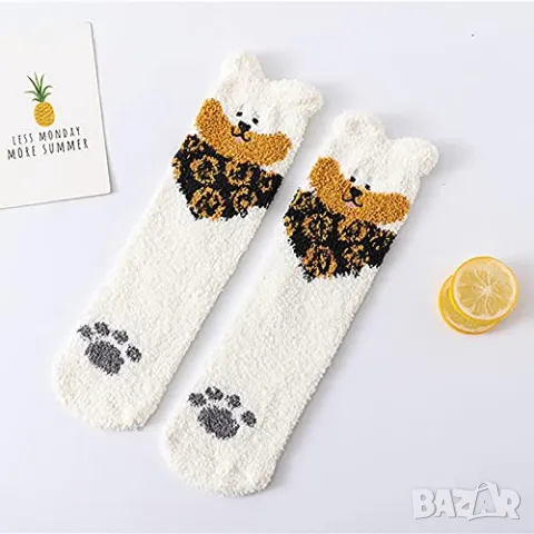 ПРОМОЦИЯ Пухкави чорапи със забавни мотиви, к-т от 3бр, X0019CBU8H, снимка 3 - Дамски чорапи - 48392821
