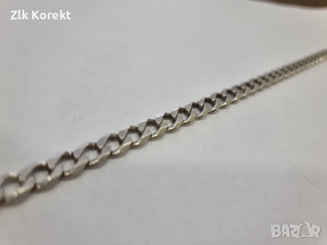 Сребърна гривна тип Панцер, снимка 5 - Гривни - 54345599