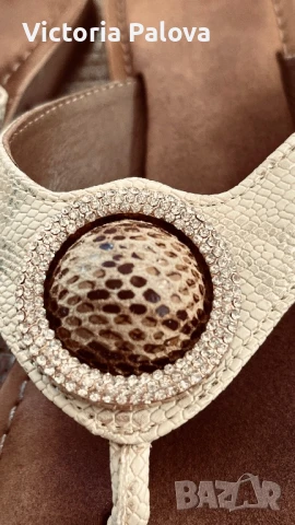 Красиви чехли/сандали LAZAMANI  Италия естествена кожа, снимка 8 - Сандали - 50508290