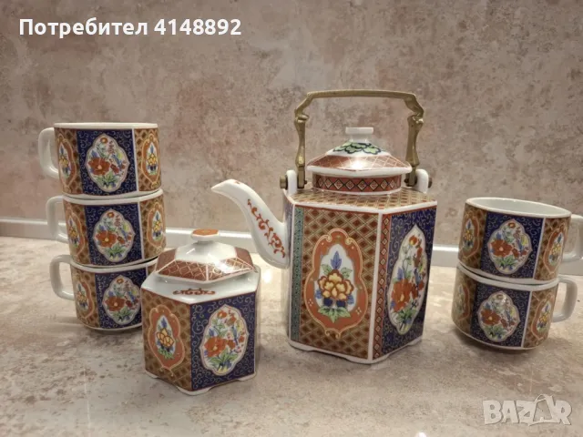 Японски фин порцелан сервиз за чай, снимка 3 - Сервизи - 48085725