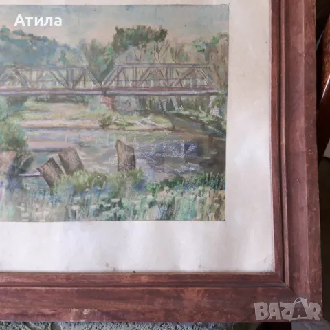 картина акварел 56/46 см, снимка 2 - Картини - 49822003