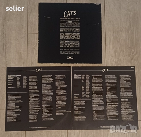 Andrew Lloyd Webber ‎– Cats Двойна плоча -GATEFOLD Издание 🇬🇧 UK 1981г Стил:Мюзикъл Състояние на в, снимка 3 - Грамофонни плочи - 52796143