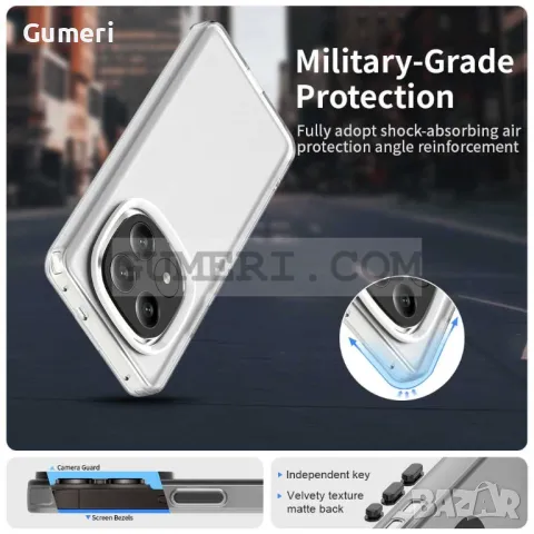 Xiaomi Redmi Note 14 Pro 5G Противоударен Хибриден Гръб - Мат, снимка 8 - Калъфи, кейсове - 49269780