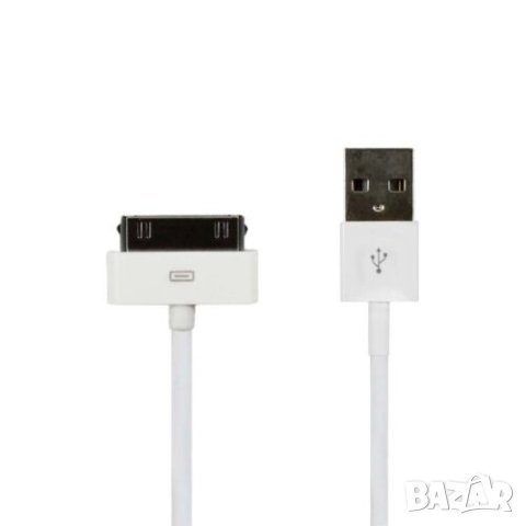 30-пинов USB кабел за зареждане и прехвърляне на данни iPhone 4 4S 3G 3GS iPad 1 2 3 iPod Touch Nano, снимка 1 - USB кабели - 40392770