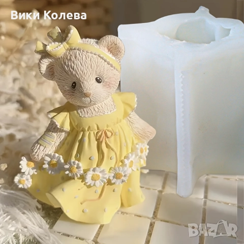 Силиконов молд – „Cherished Teddies 1993 – A Mother’s Love Bears All Things“, снимка 2 - Форми - 51840003