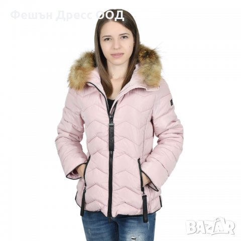 ТОП ЦЕНА Дамско зимно шушляково яке – 4089 качулка с естествен пух от лисица, снимка 13 - Якета - 31334620