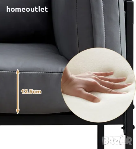 ПРОМОЦИЯ Кресло / Канапе AJCJ-SA-158GY, снимка 6 - Дивани и мека мебел - 47602081