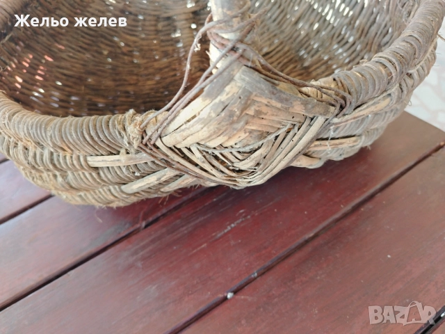 Кошница много стара 45,25см, снимка 4 - Антикварни и старинни предмети - 51769812