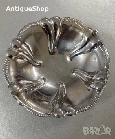 Сребърна кошница с въртяща се дръжка. Бонбониера, снимка 3 - Антикварни и старинни предмети - 54217829