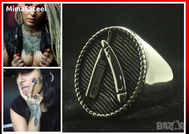 Мъжки стоманен пръстен Stainless Steel 316L, снимка 5 - Пръстени - 29386280