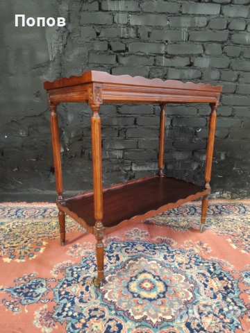 Старинна подвижна помощ на маса, снимка 4 - Маси - 52355884