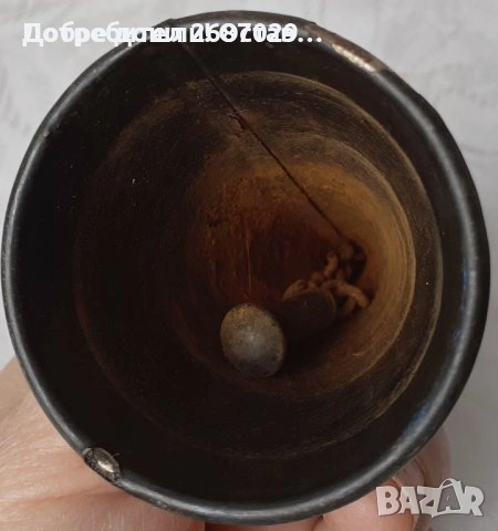 Камбани: Жаба камбана, Ангел цигулар Стара бронзова камбана камбанка звънец звънче хлопка , снимка 10 - Статуетки - 32157339