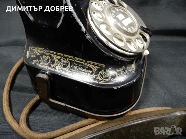 СТАР РЕТРО МЕТАЛЕН ТЕЛЕФОН С ШАЙБА ОФИС ДЕКОРАЦИЯ, снимка 6 - Антикварни и старинни предмети - 49985482