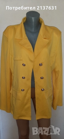 ДАМСКО ЖЪЛТО САКО и БЯЛА РИЗА / БЛУЗА - Размер XXL 