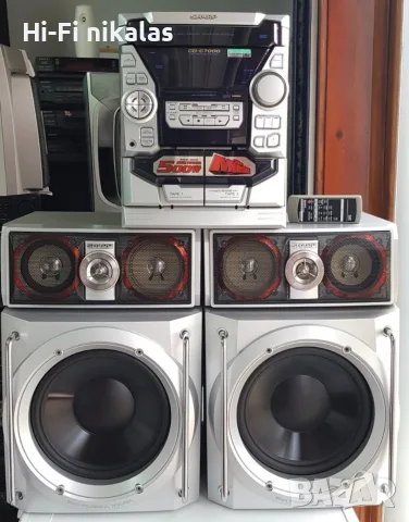 стерео уредба ретро аудио система SHARP CD-C7000W, снимка 2 - Аудиосистеми - 56522400