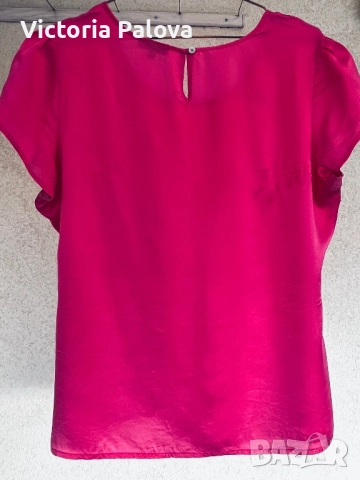 Копринена блуза DI BARI Италия, снимка 7 - Корсети, бюстиета, топове - 51664670