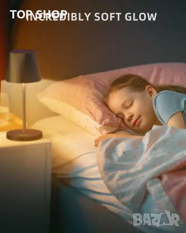 Quntis Акумулаторна безжична настолна LED лампа с възможност за димиране с докосване, черна, снимка 4 - Настолни лампи - 49418056